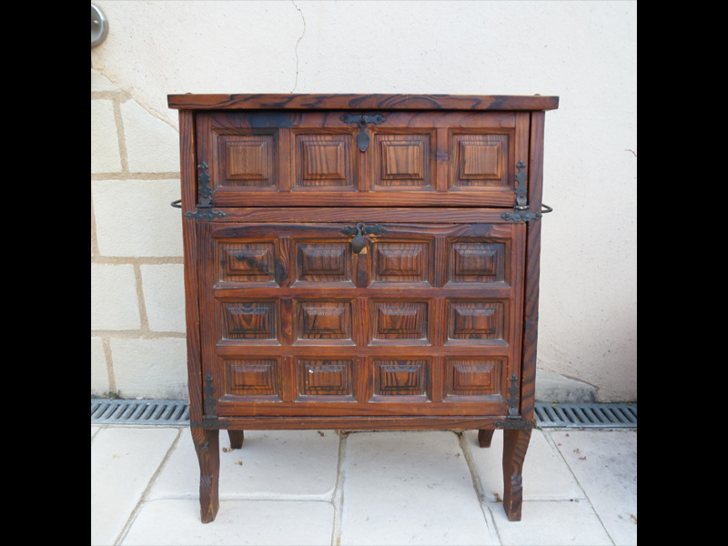 meuble-bar-zen-contemporain-bleu-turquoise-métal-4-AVANT