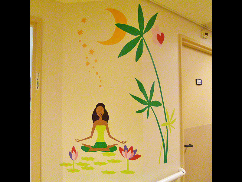 FRESQUE-asie-elephant-fleur-lotus-yoga-enfant-toulouse-hopital-décoration-3